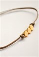 GOLD NUGGETS ANKLET FOR WOMEN BROWN ANKLE BRACELET BEADS