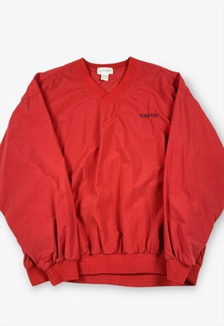Vintage IZOD Windbreaker Jacket Red Medium BV17943