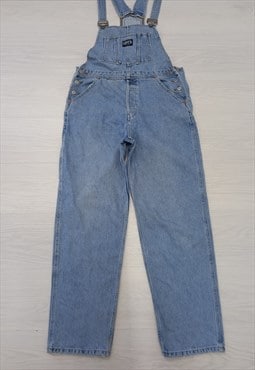 Vintage 00s Dungarees Light Wash Blue Cotton Denim