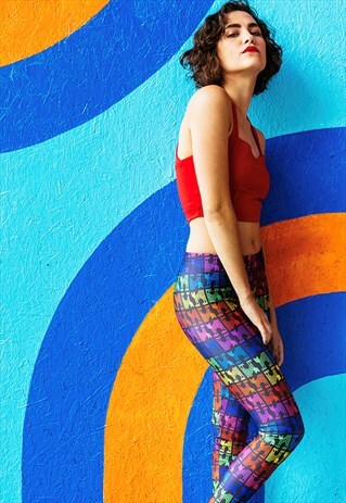 RAINBOW CAT PRINT LEGGINGS