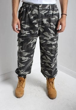 Vintage Camouflage Cargo Trousers Multi