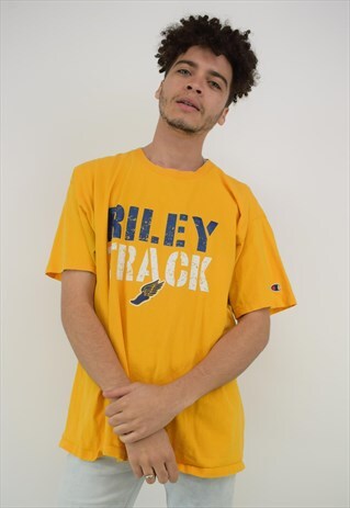 VINTAGE 90'S CHAMPION YELLOW T-SHIRT