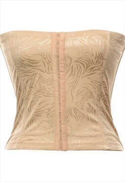 Vintage Jacquard Pattern Light Brown Waspie - M