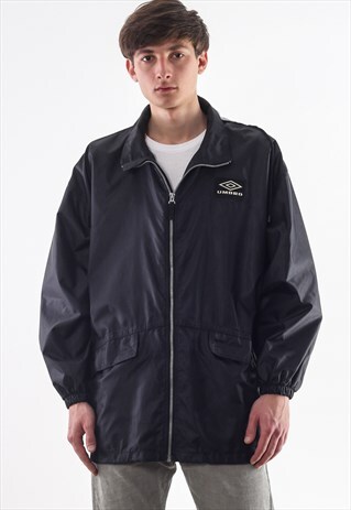 VINTAGE UMBRO SHELL TRACKSUIT 90S BLACK BIG LOGO