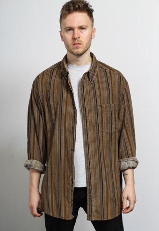 VINTAGE CORDUROY STRIPED SHIRT