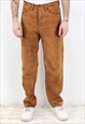 Vintage Mens W32 L32 Suede Leather Pants Trousers Biker Moto