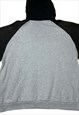 VINTAGE GREY AND BLACK NIKE LOGO EMBROILERY HOODIE