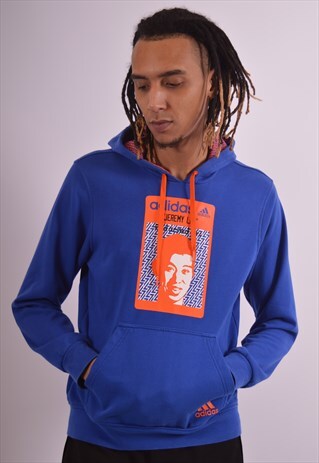 VINTAGE ADIDAS HOODIE JUMPER BLUE