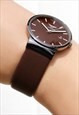 CLASSIC BROWN WATCH WITH DATE