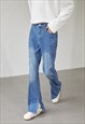 Men's Slit Washed Gray-Blue Jeans AW2022 VOL.1