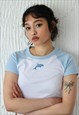 PALE BLUE 90'S DOLPHIN RAGLAN T-SHIRT