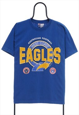 Vintage AFL West Coast Eagles Blue Graphic TShirt