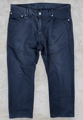 Levi's 514 Navy Blue Chino Trousers Men's W34 L28
