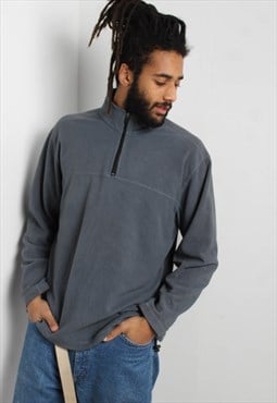 Vintage Eddie Bauer Fleece 1/4 Zip Sweatshirt Grey