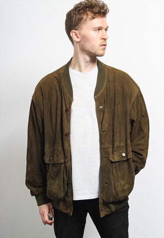 VINTAGE SUEDE BOMBER JACKET