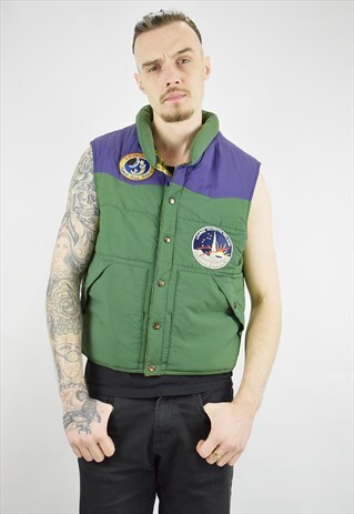 VINTAGE 90'S GREEN LES COMPLICES GILET WINTER WARMER