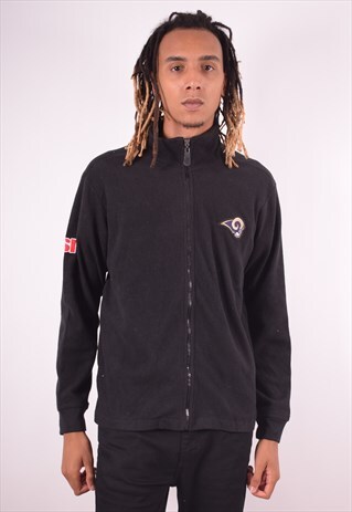 NFL MENS VINTAGE ST LOUIS RAMS FLEECE JACKET MEDIUM 90S