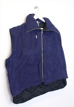 Vintage Unbranded workwear gilet in blue. Best fits XXL