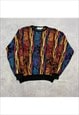 Vintage abstract knitted jumper Men's M