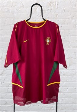 Vintage Portugal Football Shirt Home 2002-2004 Rare XXL
