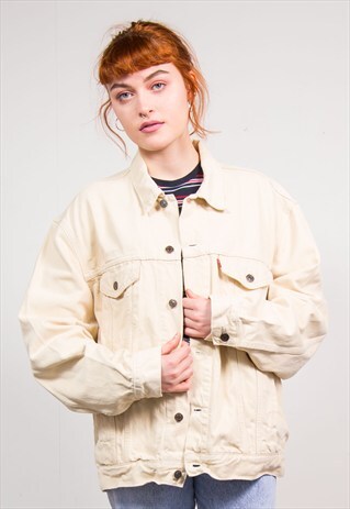 VINTAGE 90'S CREAM LEVI'S DENIM JACKET
