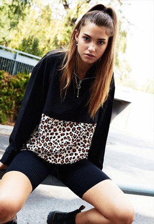 HOODED JACKET - BLACK, BEIGE AND BROWN