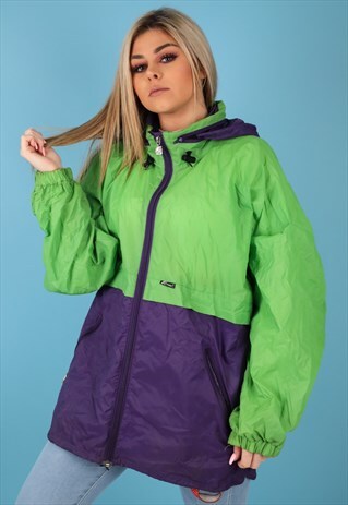 VINTAGE K-WAY WINDBREAKER JACKET IN MULTI NJ511B