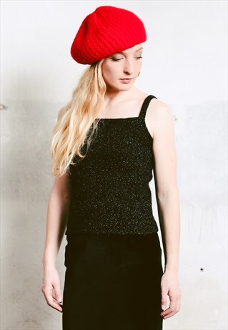 VINTAGE 90S SPARKLY BLACK PARTY TOP