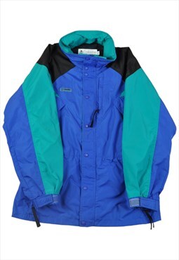 Vintage Columbia Jacket Waterproof Blue/Green Medium