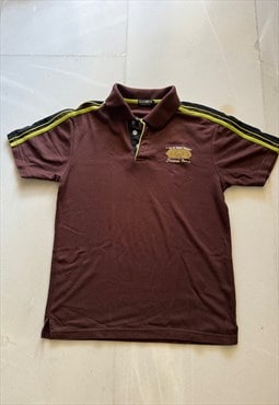 Vintage SARAWAK BORNEO Malaysia Brown Polo Shirt