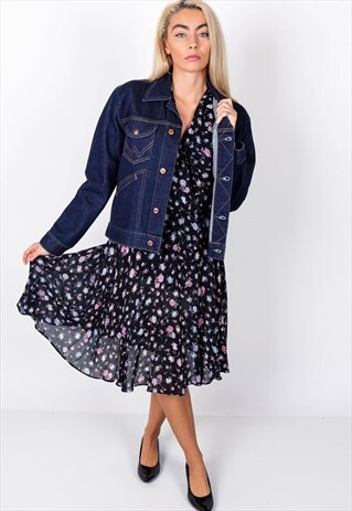 VINTAGE FLORAL PATTERNED DRESS ACD11