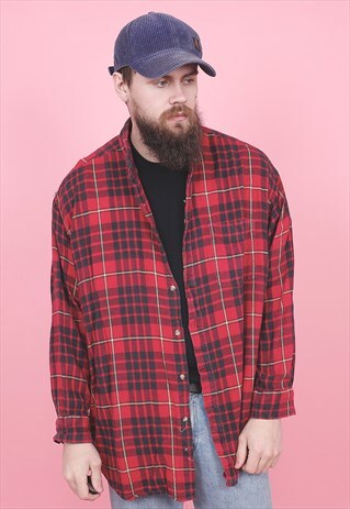 VINTAGE CHECK FLANNEL SHIRT /R10272