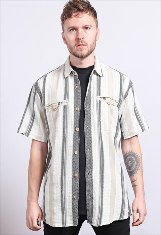 VINTAGE AZTEC PATTERNED SHIRT