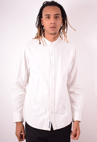 WOOLRICH MENS VINTAGE SHIRT XL WHITE 90S