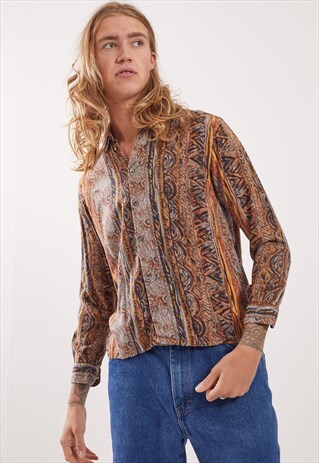 VINTAGE PATTERNED FESTIVAL LONG SLEEVE SHIRT