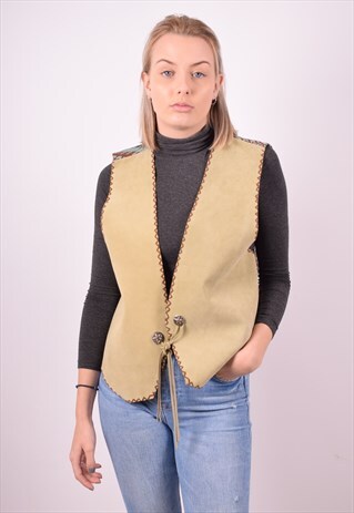 WOMENS VINTAGE GILET MEDIUM MULTI 90S
