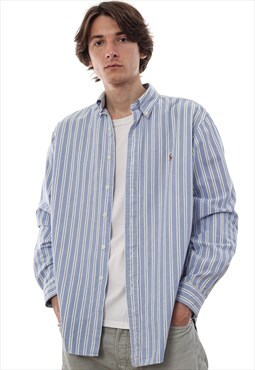 Vintage POLO RALPH LAUREN Shirt Striped Blue