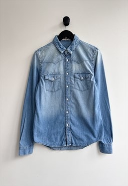 Acne Blue Denim Jeans Shirt