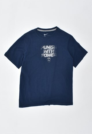 VINTAGE 00'S Y2K NIKE T-SHIRT TOP NAVY BLUE