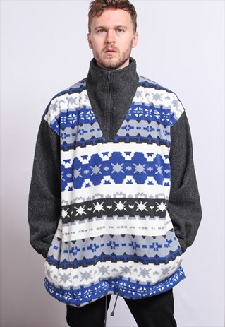 VINTAGE HALF ZIP FLEECE TOP