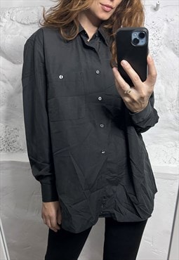 Vintage Classy Boyfriend Black Shirt - Large 