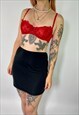 VINTAGE BEAUTIFUL 90S RED FLORAL LACE WIRED BRA