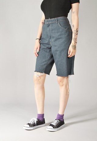 VINTAGE WRANGLER DENIM SHORTS DARK BLUE