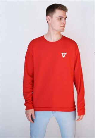 RED V (WHITE) SWEATSHIRT