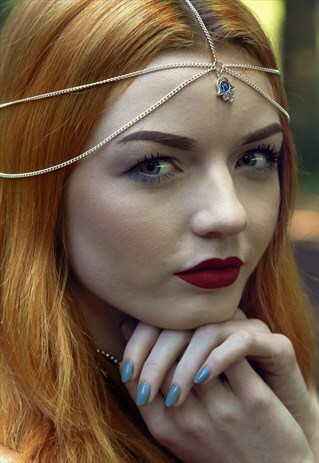 HEADCHAIN, SILVER HEADCHAIN, BOHO HAIR, FESTIVAL HAIR
