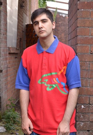 VINTAGE PATTERNED SHORT SLEEVE POLO SHIRT