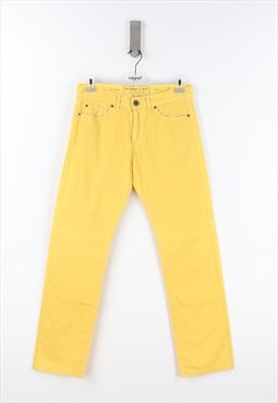 Murphy & Nye Regular Fit High Waist Trousers in Yellow - 46