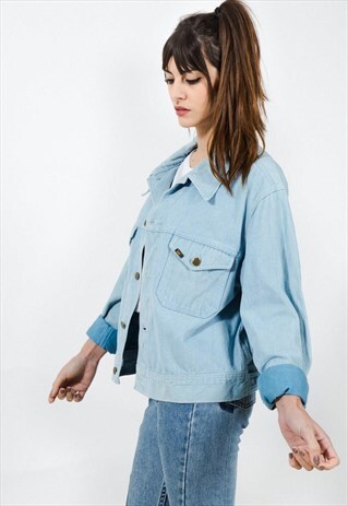 VINTAGE 80S CLASSIC LEE BASIC DENIM JACKET / S8861