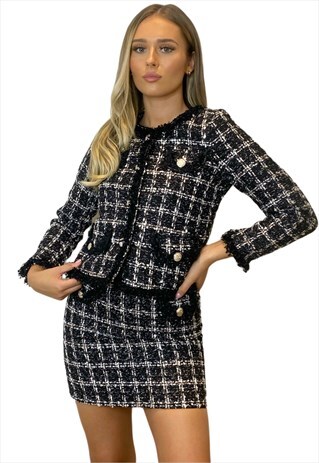 CARMELLA BLACK & WHITE TWEED SUIT