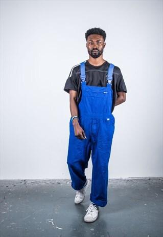 VINTAGE BLUE DENIM DUNGAREES